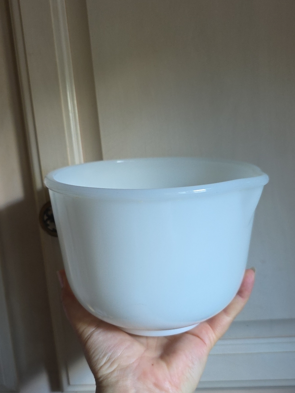 Classic White Milk Glass Mixing Bowl - Opaque White